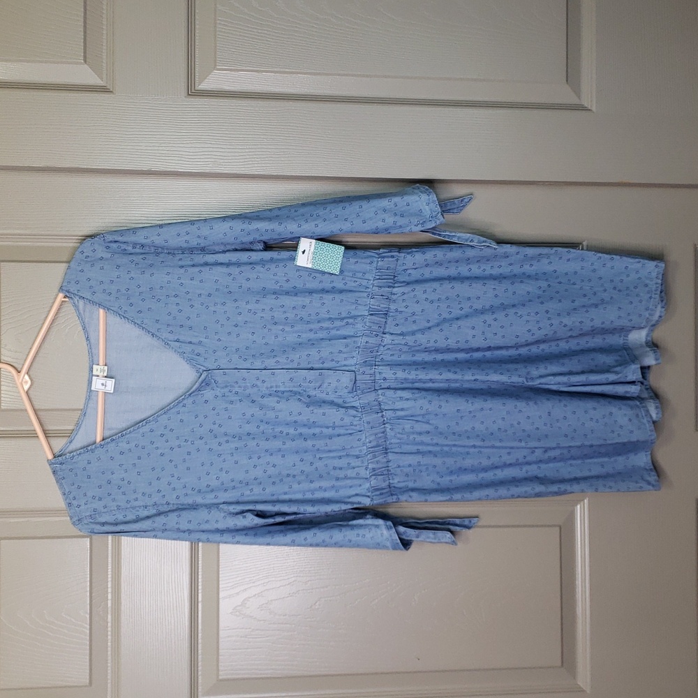 NWT Susina Nordstrom rack 100% cotton long sleeve printed romper size medium